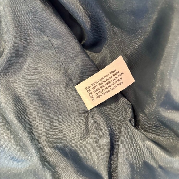 Donegal Design Ireland Irish 100% Wool Green Blue Plaid Pea Coat Jacket Small - Picture 9 of 9